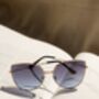 Blue Gradient Tint Butterfly Cat Eye Sunglasses, thumbnail 5 of 6
