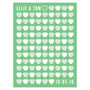 Hearts Personalised Wedding Guest Book Print, thumbnail 2 of 5