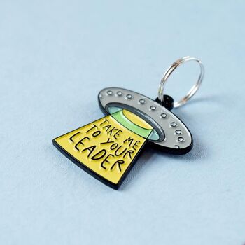 Dog Tag, Take Me To Your Leader, Enamel Hanger, 2 of 4