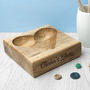 Personalised Solid Oak Trinket Dish, thumbnail 1 of 6