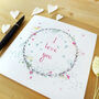 'I Love You' Wreath Card, thumbnail 3 of 3