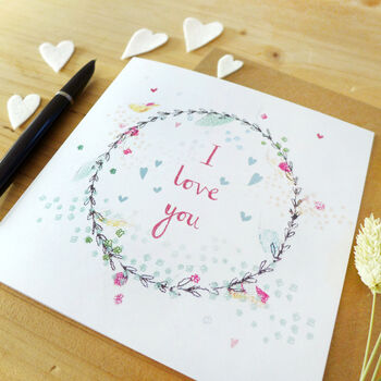 'I Love You' Wreath Card, 3 of 3