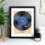 Personalised Our Song Retro Vinyl Black Framed Print, thumbnail 1 of 2