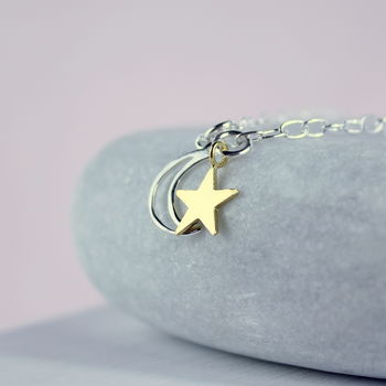 Sterling Silver Moon And Star Bracelet, 3 of 8