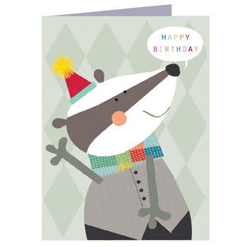 Mini Badger Birthday Card, 2 of 5
