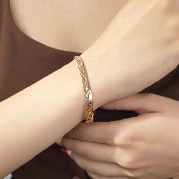 Interwoven Twisted Double Herringbone Luxe Bracelet, 2 of 4