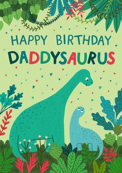 Birthday Card For Dad, Dinosaur Birthday Card For Daddy, 3 of 3