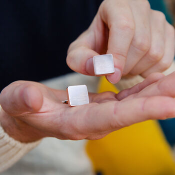 Classic Solid Square Cufflinks, 2 of 5