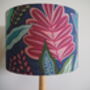 Pink And Teal Exotic Floral Lampshade, thumbnail 5 of 9