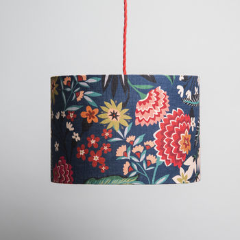Small Carnation Floral Linen Lampshade, 3 of 3