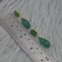 Green Onyx Gold Plated Sterling Silver Drop Earrings, thumbnail 8 of 9