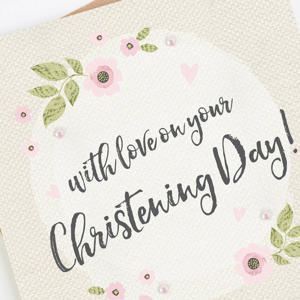 Christening Day Card Floral By LOOM Weddings