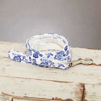 The Richmond Blue And White Floral Bow Tie And Lead, 2 of 7