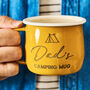 Coloured Enamel Personalised Camping Mug, thumbnail 1 of 3