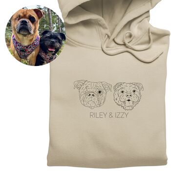 Personalised Pet Portrait Face Outline Hoodie, 5 of 10