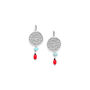 Silver Plated Earrings With Turquoise And Agate Stones, thumbnail 2 of 3