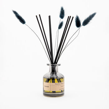 Thyme, Olive And Bergamot Luxury Black Reed Diffuser, 3 of 6