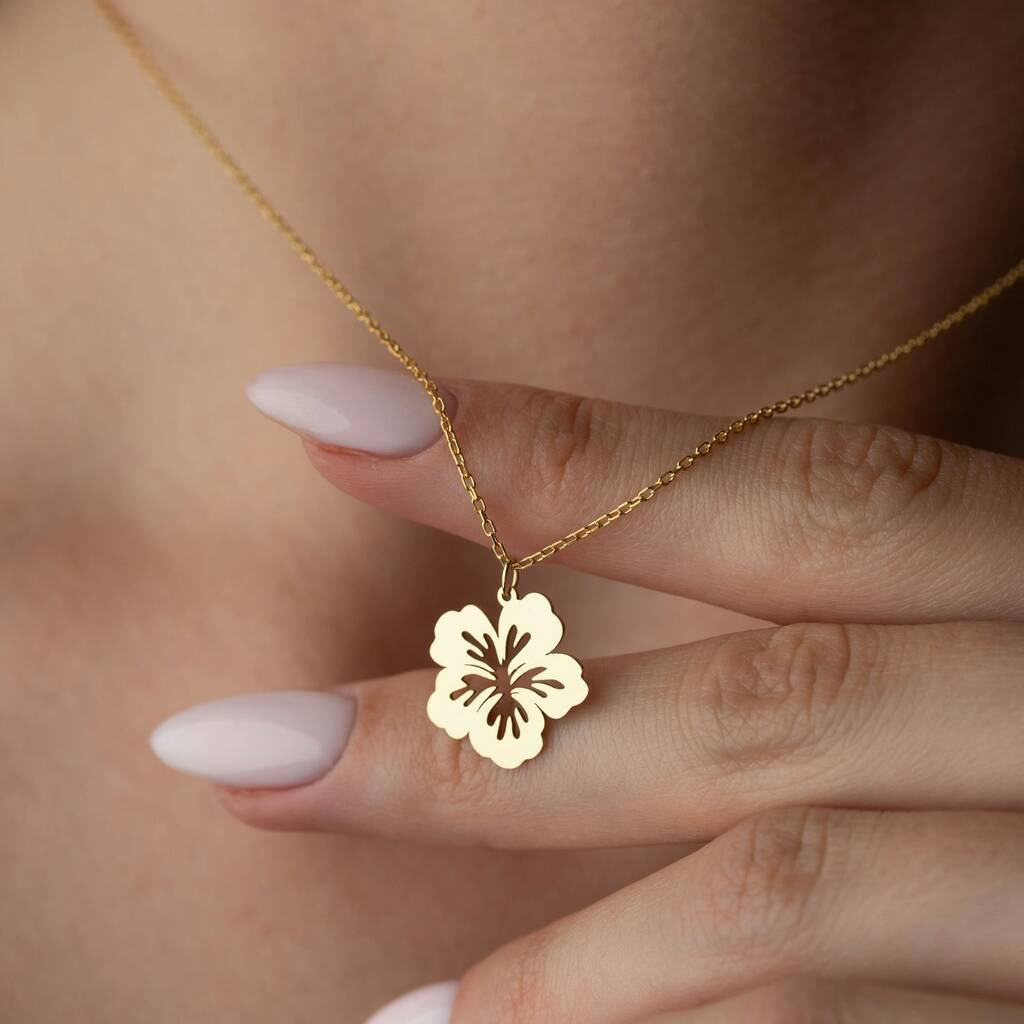 Tropical Hibiscus Flower Necklace, 1 of 11