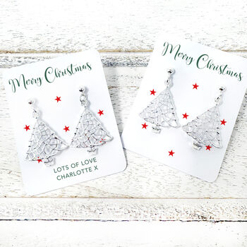 Christmas Tree Earrings, 3 of 7