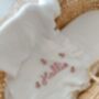 Personalised Frill White Blanket,Baby Gift, thumbnail 1 of 6