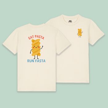 Eat Pasta Run Fasta | Kids T Shirt | Back Design, 2 of 3