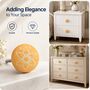 Floral Ceramic Cabinet Knob Yellow And White Round Shaped, thumbnail 5 of 8