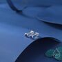 Sterling Silver Sapphire Blue Cz Bezel Internally Threaded Flat Back Earrings, thumbnail 1 of 10