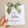 Bow Thank You Card, Handmade Bow, Colour Choices, thumbnail 1 of 4