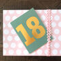 Mini Gold Foiled Number Eighteen Card, thumbnail 1 of 5