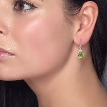 Peridot Gemstone Handmade Sterling Silver Earrings, 2 of 2