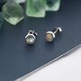 Sterling Silver Rose Cut Labradorite Stud Earrings, thumbnail 4 of 12