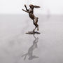 Miniature Bronze Hare Boxing Sculpture 8th Anniversary, thumbnail 9 of 11