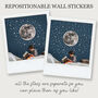Moon And Stars Fabric Wall Sticker, thumbnail 6 of 6