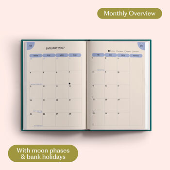 2027 Diary | A5 Hardcover Week To View | Teal, 4 of 8