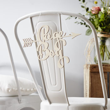 Personalised Wooden Arrow Chair Sign, 4 of 6