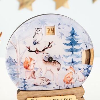 Countdown To Christmas Snowglobe, Woodland Animals, 2 of 4