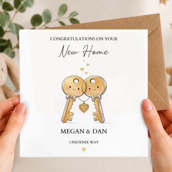 New Home Card, Congratulations On First Home, Forever Home, Keys Design, 7 of 7