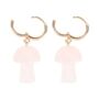 Gifts For Her Mushroom Earrings Rose Quartz Crystal Jewellery, thumbnail 5 of 5