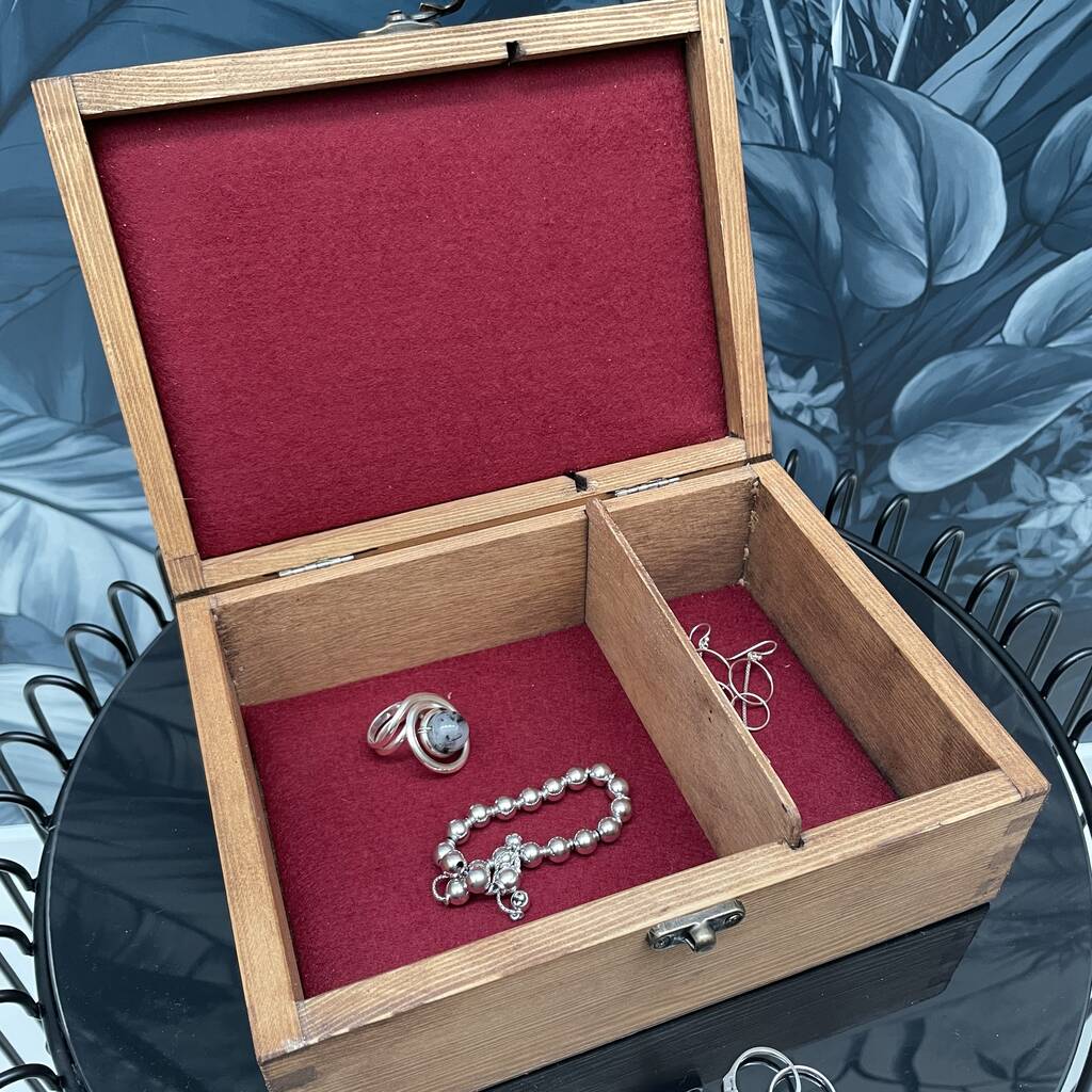 Personalised Wooden Carved Name Jewellery Box By Warner's End