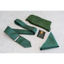 Emerald Green Textured Tie Set And Socks Wedding Groomsmen Gift, thumbnail 6 of 8