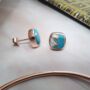 Rose Gold Vermeil Opal And Turquoise Earrings, thumbnail 1 of 4