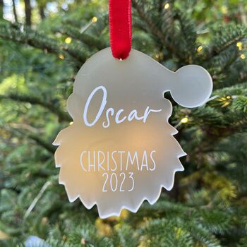 Personalised Santa Head Christmas Decoration 2024, 5 of 7