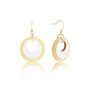 White And Yellow Circular Earrings, thumbnail 1 of 7