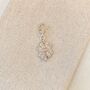 Sterling Silver Crystal Clover Charm, thumbnail 3 of 3