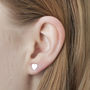 Mother's Day 'Bonus Mum' Heart Silver Stud Earrings, thumbnail 2 of 8