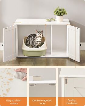 Hidden Cat Litter Box Enclosure Cabinet, 6 of 8