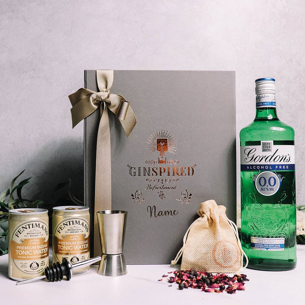 Personalised Gordon's Alcohol Free Gin Gift Set By SpiritSmith