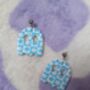 Retro Floral Ghost Halloween Earrings, thumbnail 2 of 2