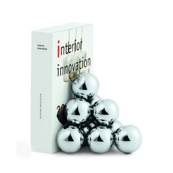Single Book End Polished Stainless Steel With 10 Balls, 2 of 5