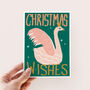 Christmas Wishes Swan Card, thumbnail 2 of 3